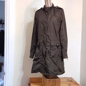 Mabrun Green Waterproof Full Zip Long Jacket Made in Italy Size L